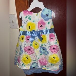 Blueberi Boulevard Floral Kids Dress - Multicolor